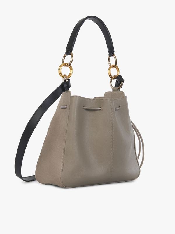 Chloé Bolsa Mujer Tony Gris Suede Cowhide AOVP94627